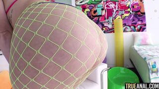 TRUE ANAL Electra Rayne's gaping practice