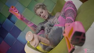 Heavily Tattooed Teen Anal Stretching