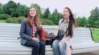 Roommates open each other's pussies to lick them