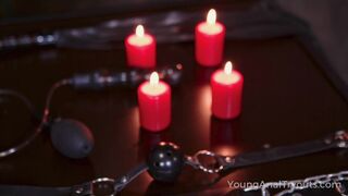 Dude lets a slim blondie get out of her cage