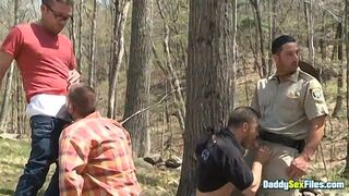 Tourist Gangbang In The Woods - Hans Berlin, Andrew Fitch, Max Sargent & Trevor Knight