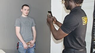 Black dork rips white guy's ass with his dick