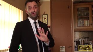 Redhead subslut Monica Bollocksy made red with hardcore anal