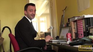 Luscious subslut Kimmie Foxx analled with lust and fed cum