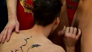 Serving Hard Uncut Raw Cock - Billy, Sidney & Brodie