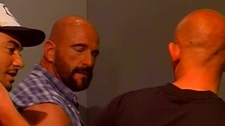 Mens Room Muscle DP Threesome! - Cole Parker, Damien Vincetti & Ivan Andros