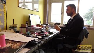 Petite teen gets her tight ass destroyed