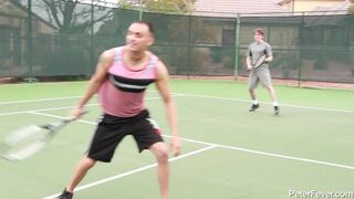 Tennis Match  Double's Couple