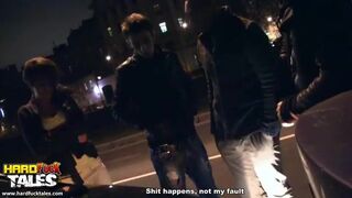 Hard ass fuck in gang bang scene