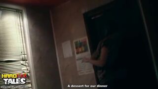 Sexy teen in hard gang bang movie