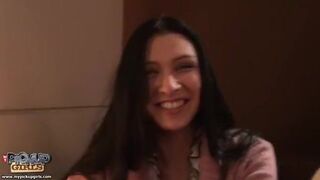 Babe works on two dicks