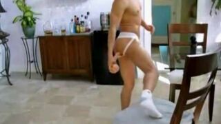 Japanese gay porn with Asian guy spanked and ass fucked