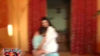 Students group fuck at medical theme part