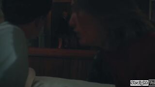 Teen gets double penetrated by her classmate and his stepbro