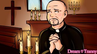 Tgirl Thaysa Lopes Reams a Priest's Ass