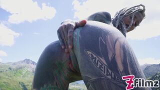 Tattooed Couple Outdoor Anal Pov Fuck - Public Blowjob And Gapes