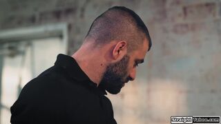 My probation officer jerks on us kissing and licking pussy