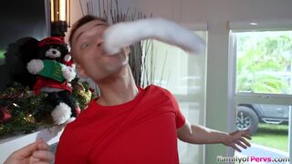 I anal fucked my big tits stepmom Natasha Nice on Christmas