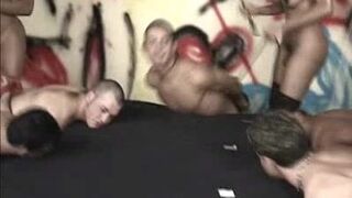 Hot Trannys Dominating a Group of Hunks