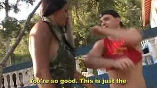 Tranny Yasmine Outdoor Blowjob