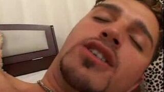 Hunk Enjoys Anal Piping From a Shemale