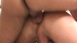 Shemale Takes Hard Cock Shoving