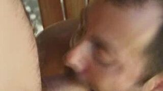 Hot Bear Poolside Blowjob