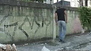 Gay Latino Gobbles Black Dick