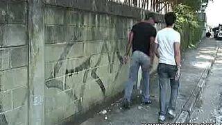 Gay Latino Gobbles Black Dick