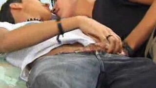 Teen Latinos Making Out