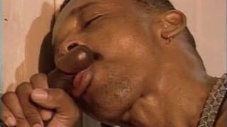 Black Gay Glory Hole Blowjob