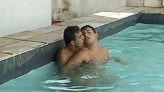 Hot Interracial Pool Sex