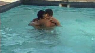 Hot Interracial Pool Sex