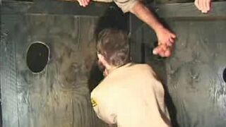 Gay Group Glory Hole Blowjob