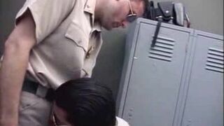 Bear Cops Hot Locker Room Blowjob