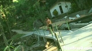 Jungle Fucking with this Teen Brazilian Girl