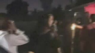 College party with 2 Blonde Sluts foursome Sex Show