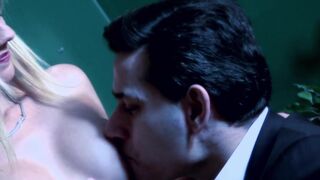 A hopeless blonde, a noose, and a cock