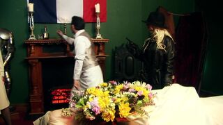 Beautiful babe gets ass fucked in a wax museum