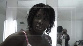 Skanky black lady is eager for interracial group sex with the boys