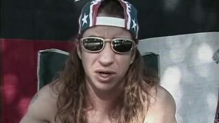 White whore sucks cock while getting her pussy licked by black guy