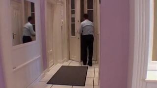 Brunette takes a dick in her pussy and finger in her ass