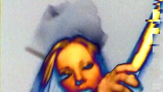 Big tits and pink pussy soaked in cum