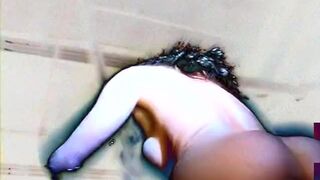 Big tits and pink pussy soaked in cum