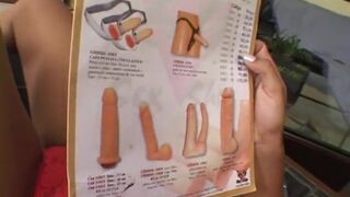 A gorgeous latina brunette slut get her asshole drilled by a black guy