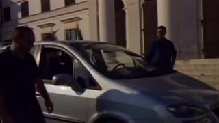 Sexy slut gets fucked doggy style and sucks big cock