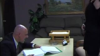 Hot babe rammed in his office