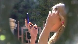 Guy fucks hot blonde in pink dress