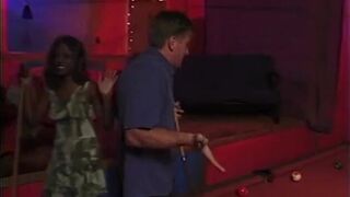 Lucky stud is joined by a black chick hot and a young brunette for a steamy threesome