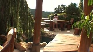 She gets cock in her pussy and ass